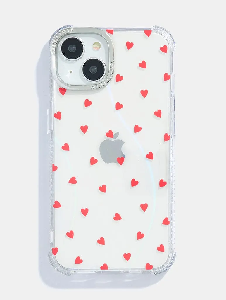 Mini Ditsy Hearts Shock iPhone Case sold by Skinnydip London
