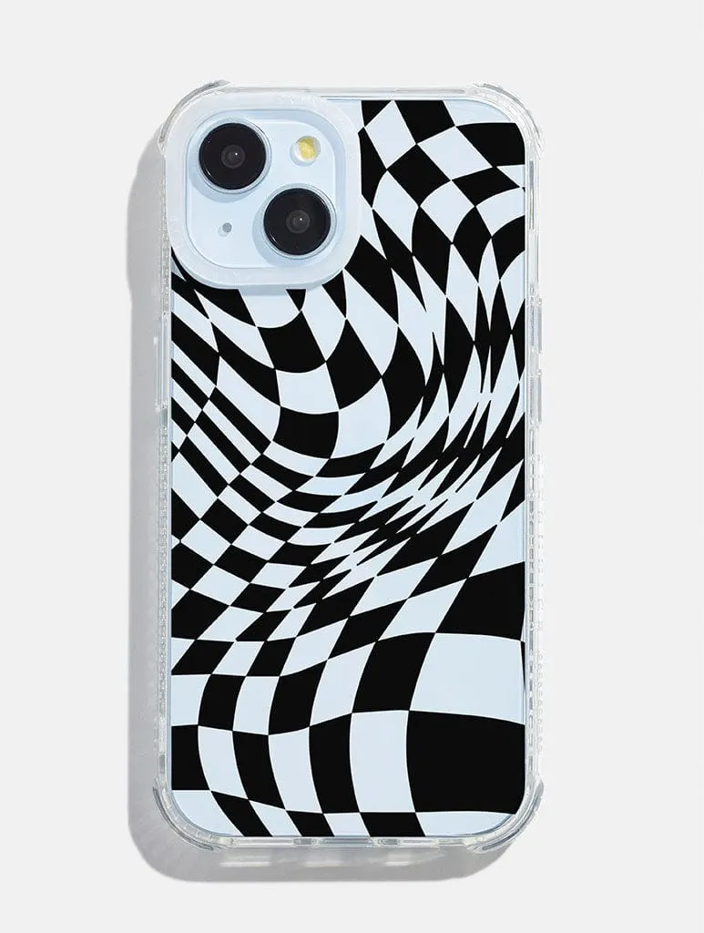 Warped Check Shock iPhone Case sold by Skinnydip London