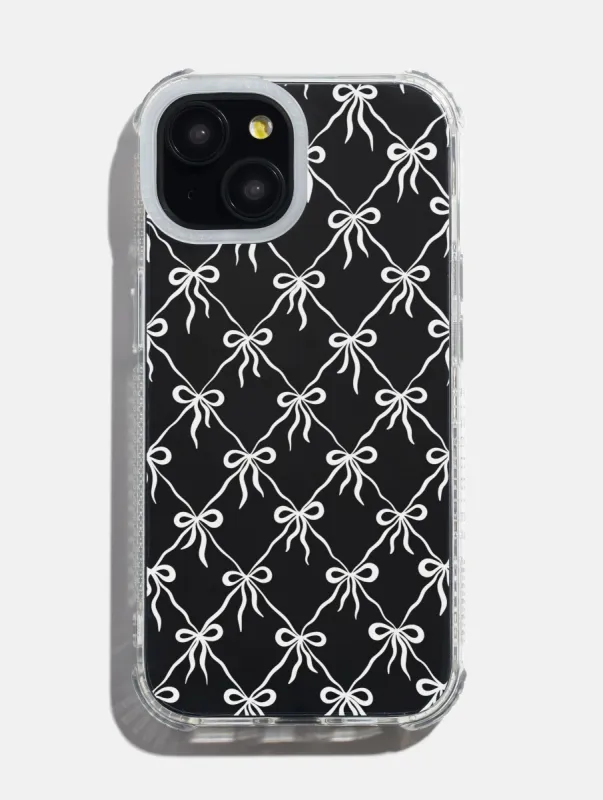 Quilted Bow White Shock iPhone Case sold by Skinnydip London