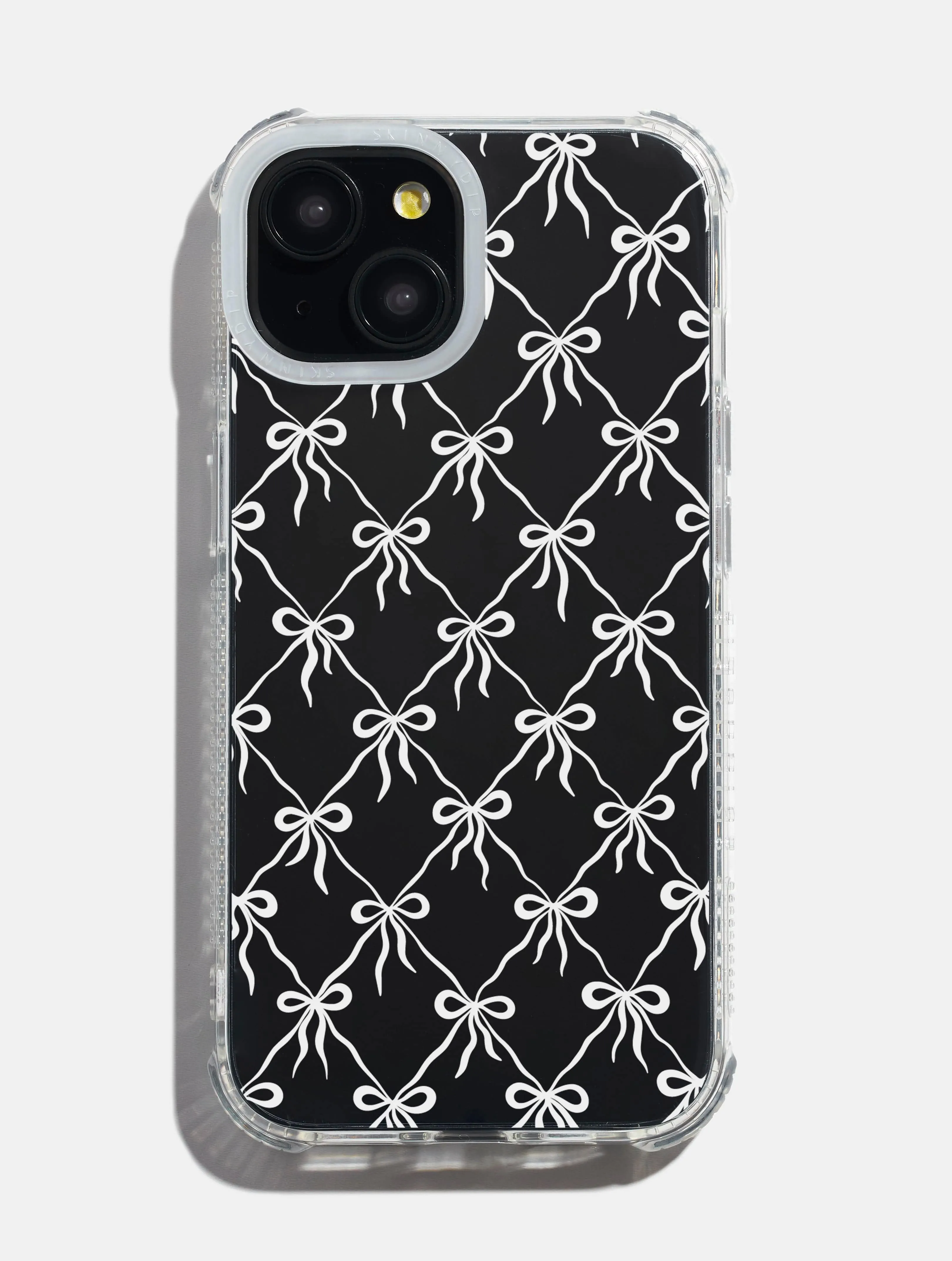Quilted Bow White Shock iPhone Case sold by Skinnydip London