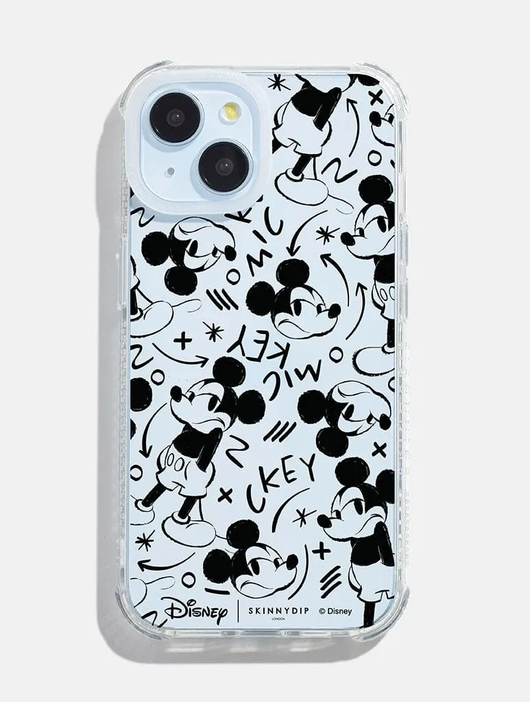 Disney Mickey Mouse Doodle Shock iPhone Case sold by Skinnydip London