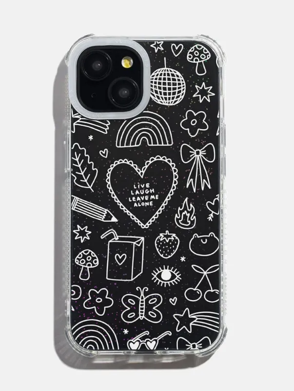 Tillie Rose Studio x Skinnydip Live Laugh Doodle Shock iPhone Case sold by Skinnydip London