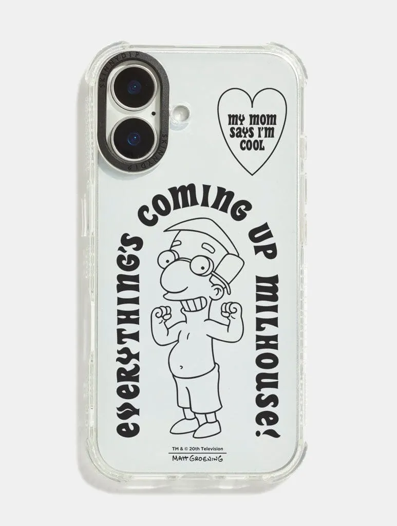 The Simpsons Everything's Coming Up Milhouse Shock iPhone Case sold by Skinnydip London