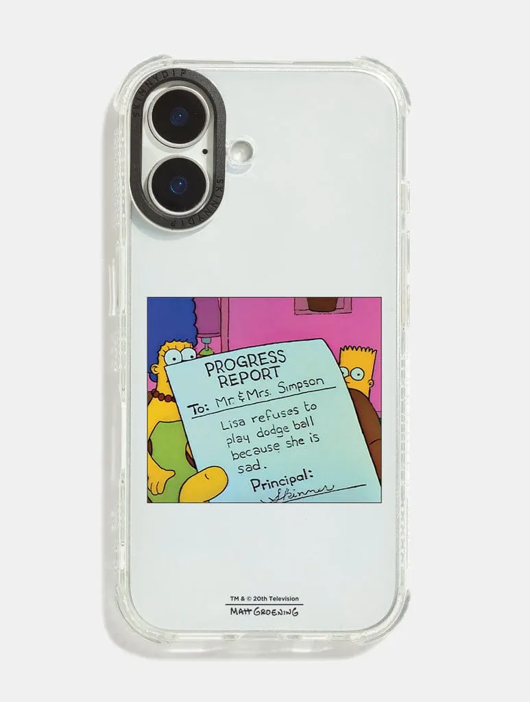 The Simpsons Lisa Is Sad Shock iPhone Case sold by Skinnydip London