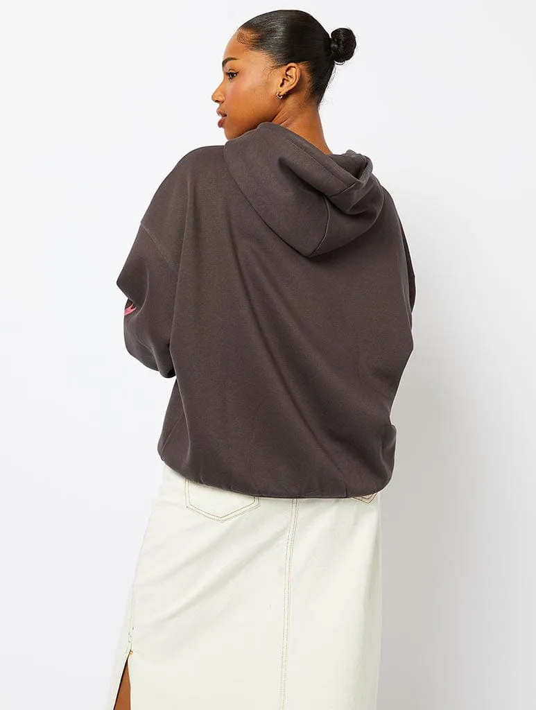 Bad Choices Make Good Stories Hoodie in Grey sold by Skinnydip London product image thumbnail 4