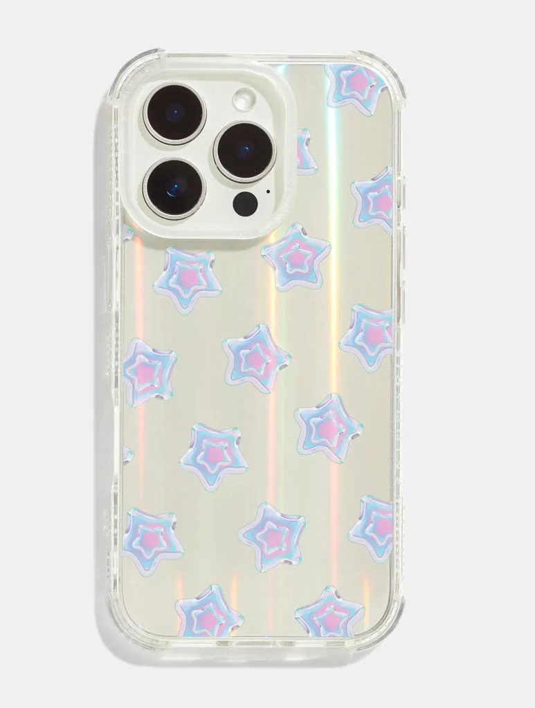 Pastel Chrome Star Shock iPhone Case sold by Skinnydip London