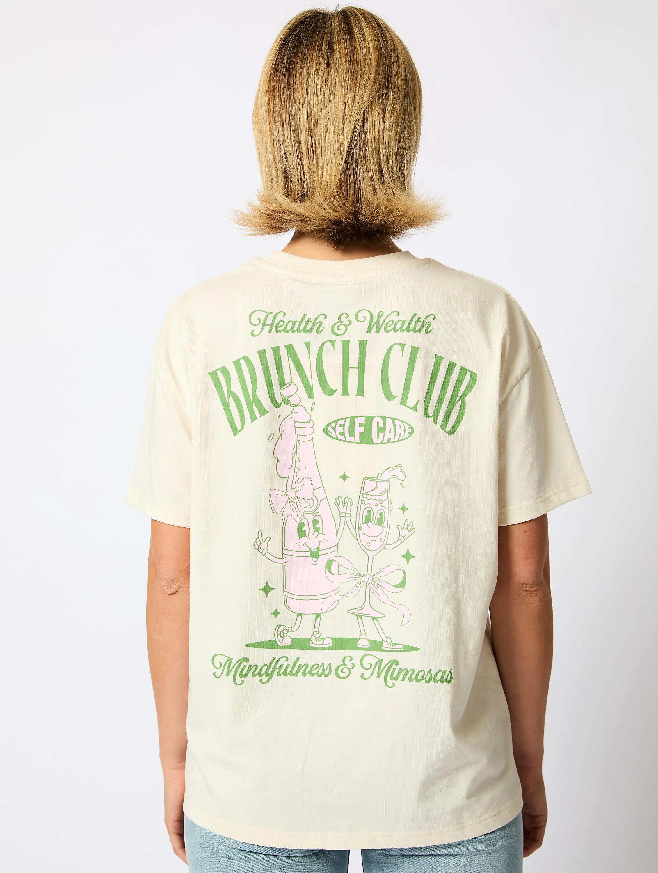 Brunch Club T-Shirt in Ecru sold by Skinnydip London product image thumbnail 3