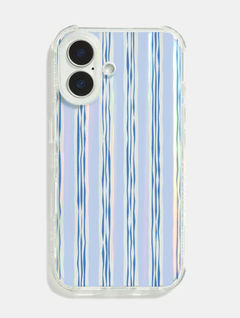 Blue Stripes Shock iPhone Case sold by Skinnydip London