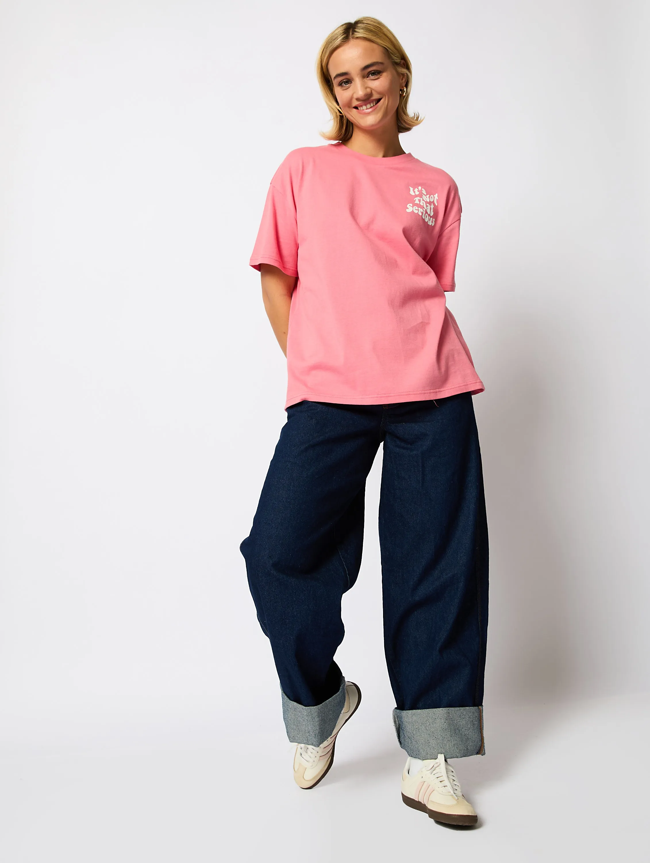 Its Not That Serious T-Shirt in Pink sold by Skinnydip London product image thumbnail 4