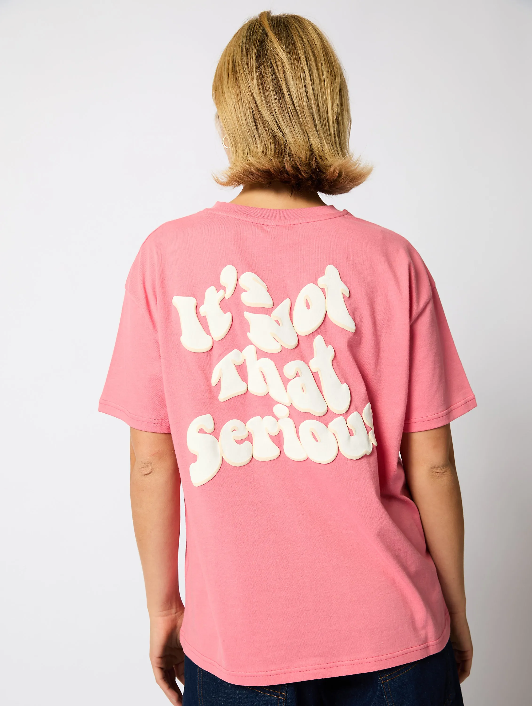 Its Not That Serious T-Shirt in Pink sold by Skinnydip London product image thumbnail 2