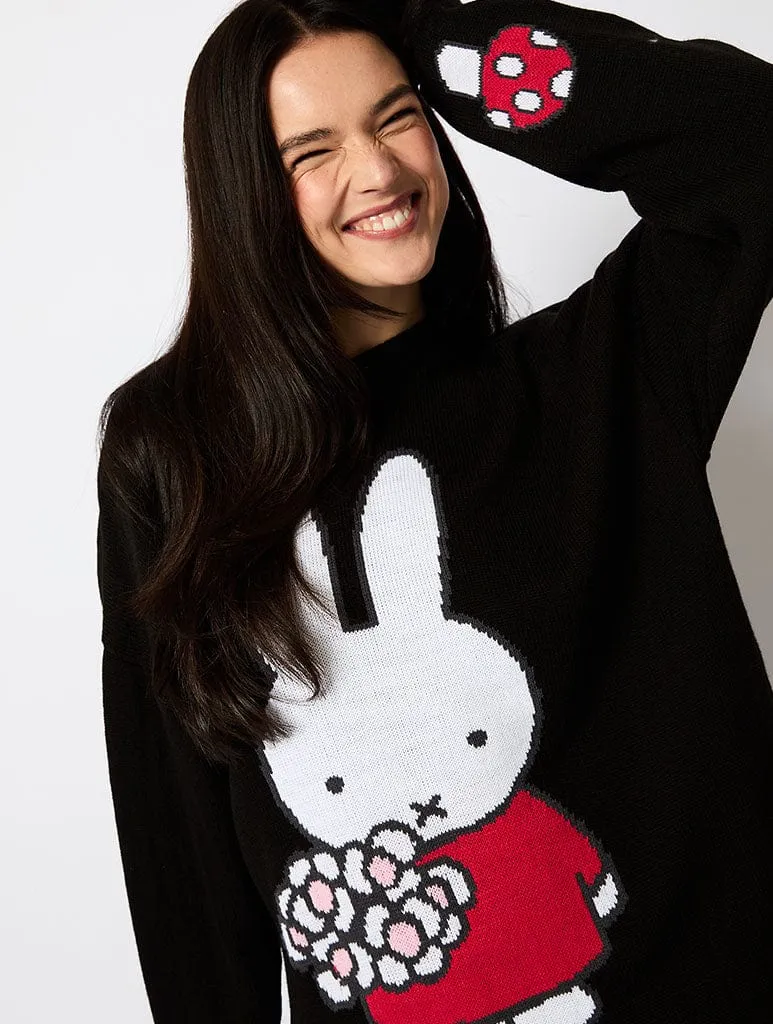 Miffy x Skinnydip Black Knitted Jumper sold by Skinnydip London