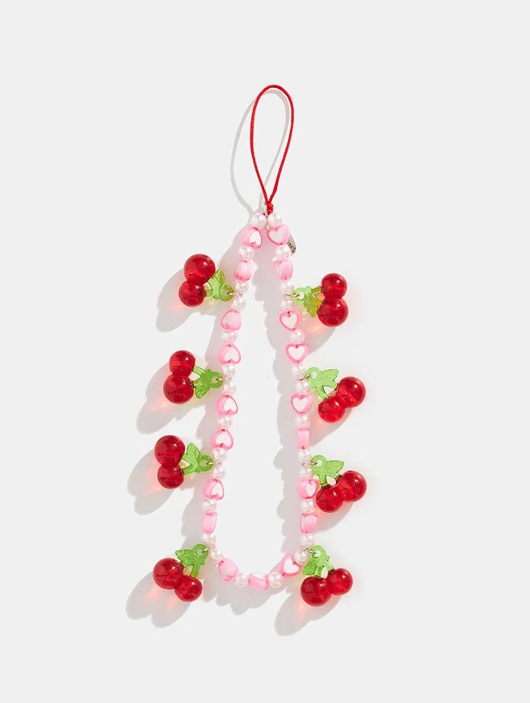 Cherry Heart Beaded Strap sold by Skinnydip London
