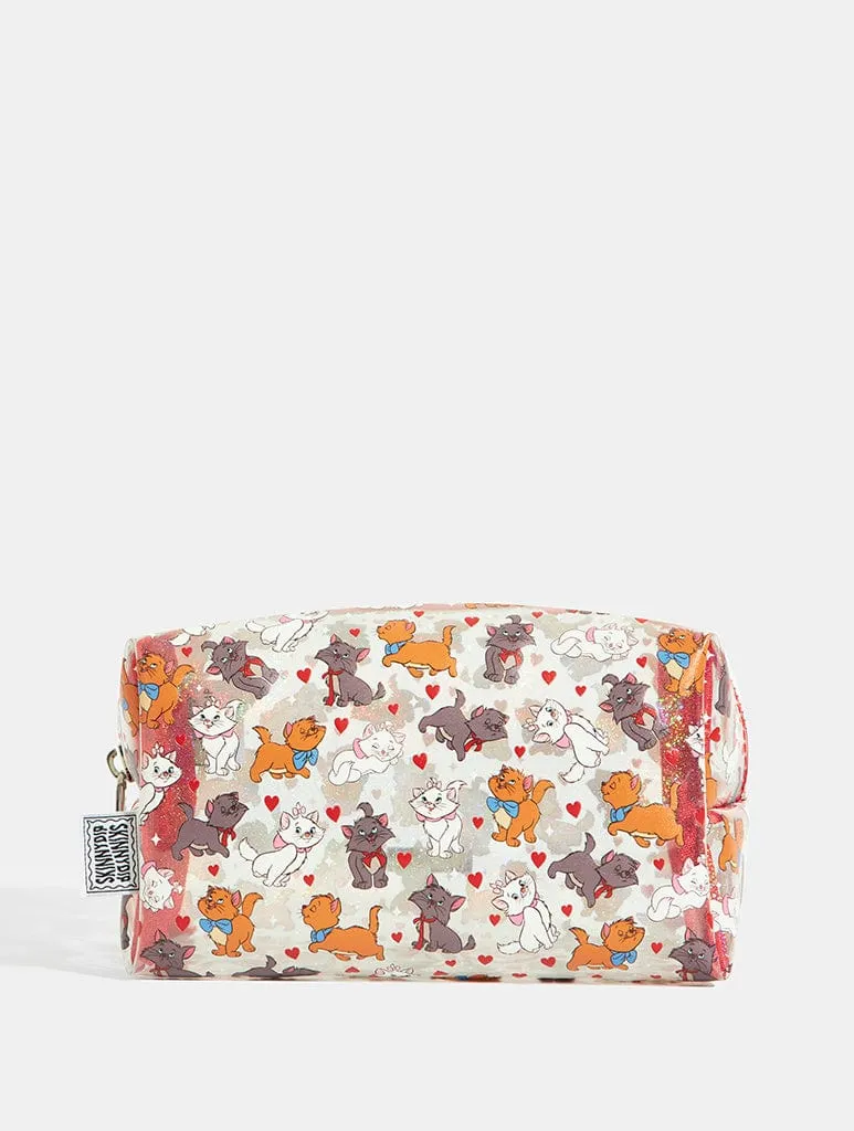 Disney Aristocats Ditsy Heart Makeup Bag sold by Skinnydip London