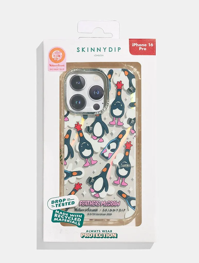 Wallace & Gromit x Skinnydip Feathers Repeat Shock iPhone Case sold by Skinnydip London product image thumbnail 4