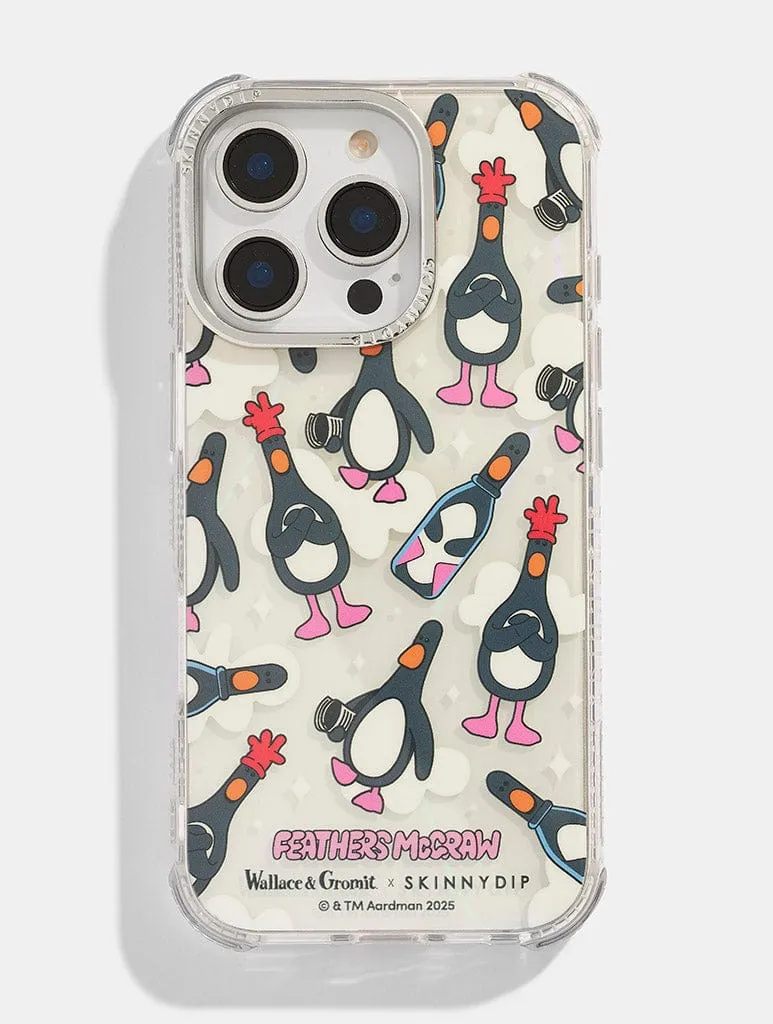 Wallace & Gromit x Skinnydip Feathers Repeat Shock iPhone Case sold by Skinnydip London