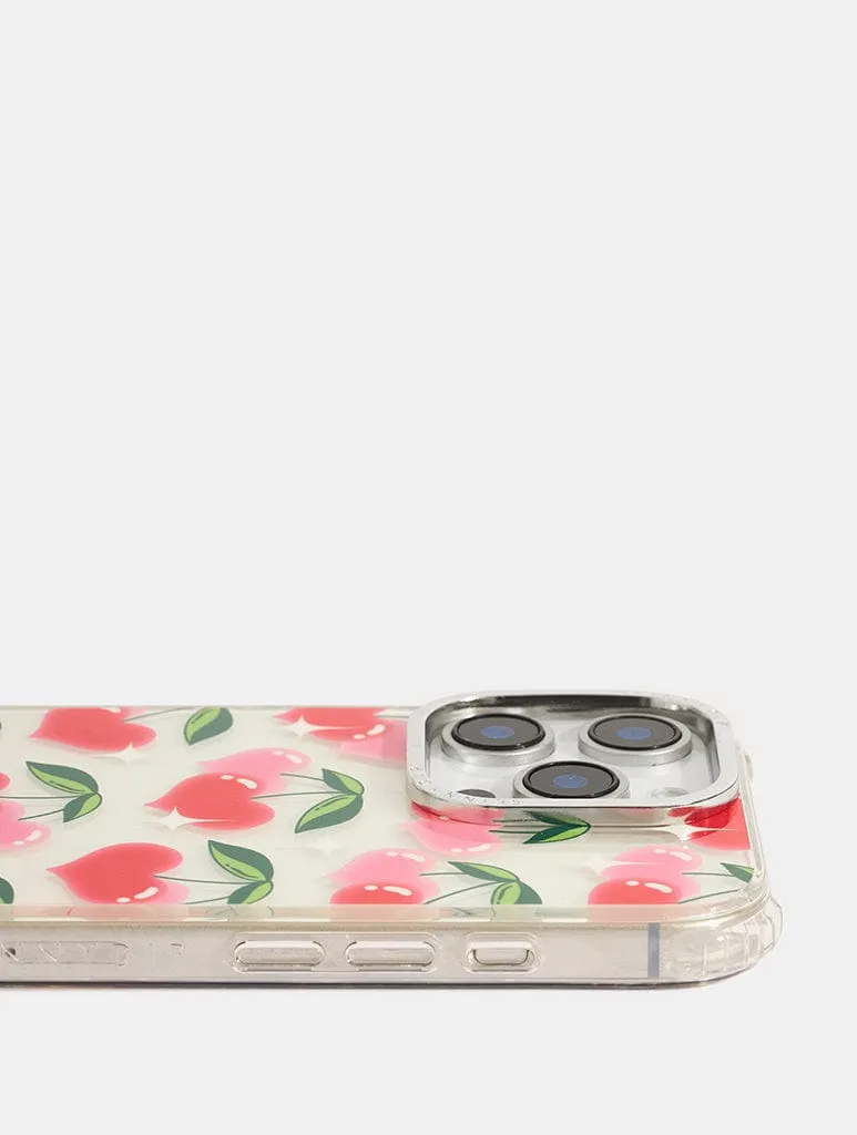 Glowy Cherry Heart Shock iPhone Case sold by Skinnydip London product image thumbnail 3