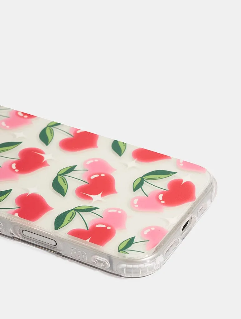 Glowy Cherry Heart Shock iPhone Case sold by Skinnydip London product image thumbnail 2