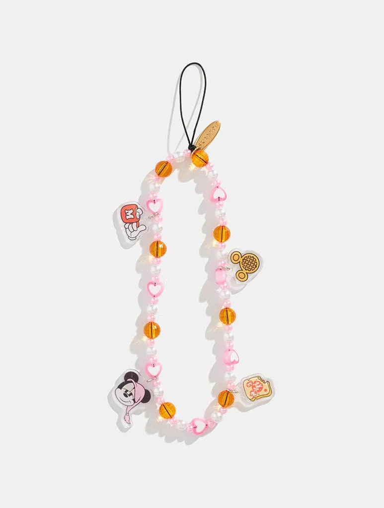 Disney Mickey Mouse Breakfast Club Beaded Phone Strap sold by Skinnydip London