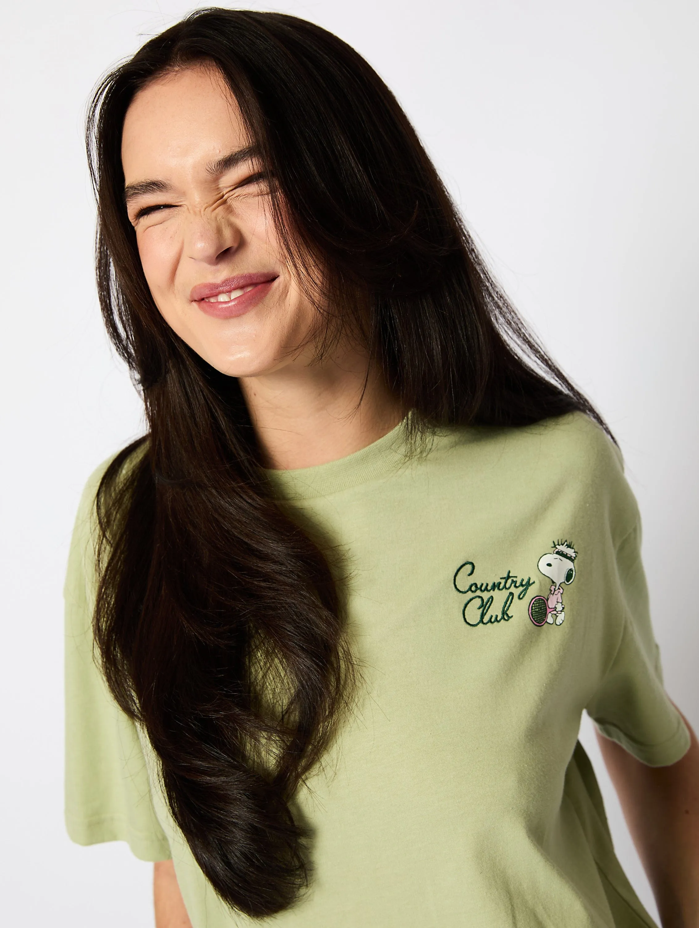 Peanuts x Skinnydip Country Club T-Shirt in Green sold by Skinnydip London product image thumbnail 2