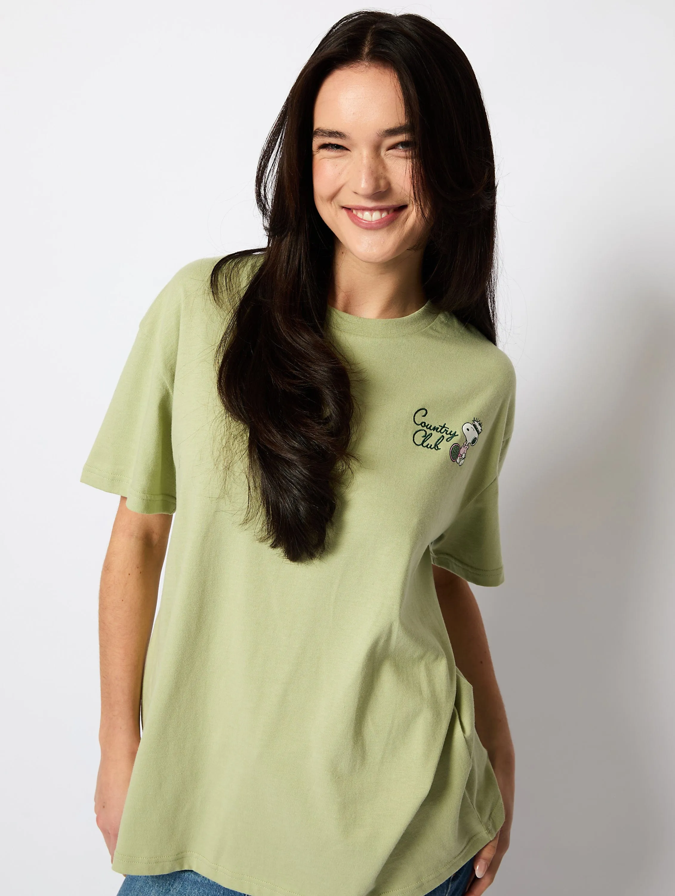 Peanuts x Skinnydip Country Club T-Shirt in Green sold by Skinnydip London product image thumbnail 5