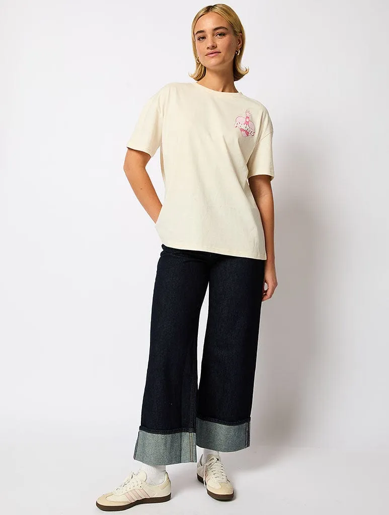 Aardman x Skinnydip Feathers T-Shirt in Ecru sold by Skinnydip London product image thumbnail 5