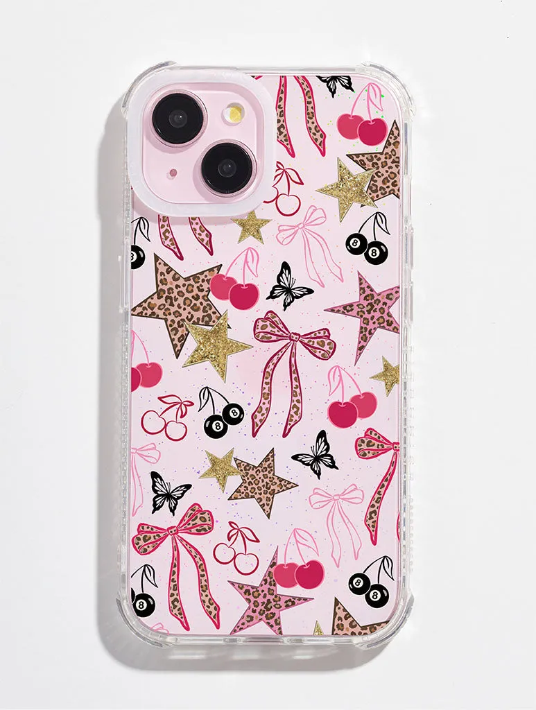 Leopard Cherry Scrapbook Shock iPhone Case sold by Skinnydip London