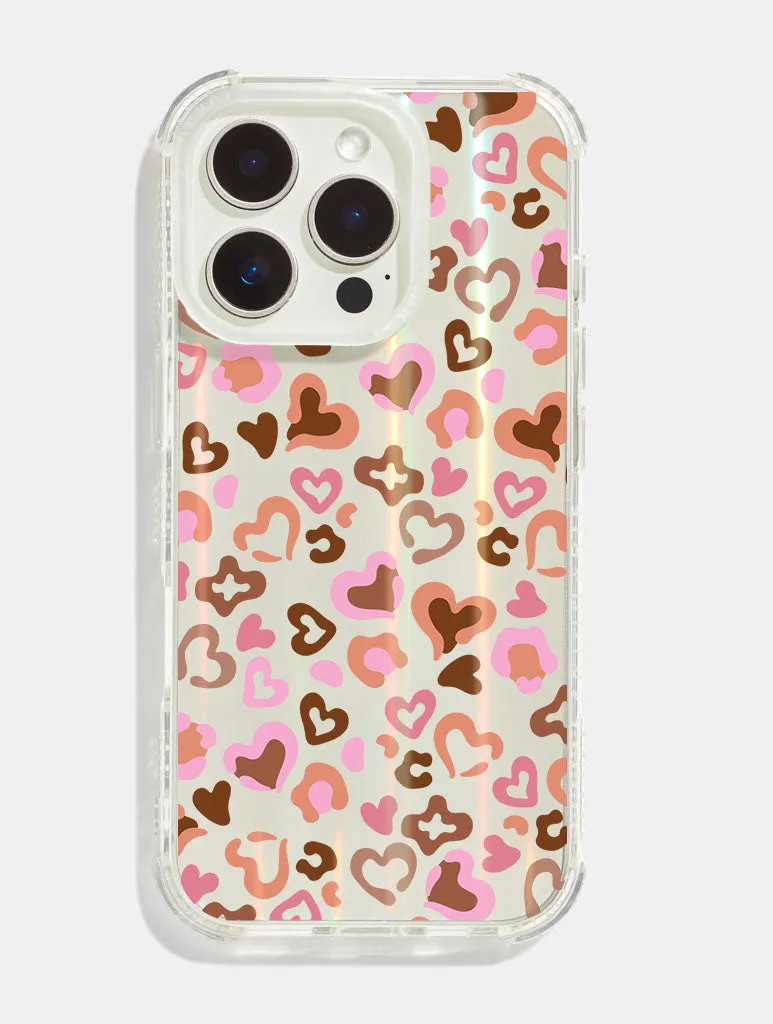 Heart Leopard Print Shock iPhone Case sold by Skinnydip London