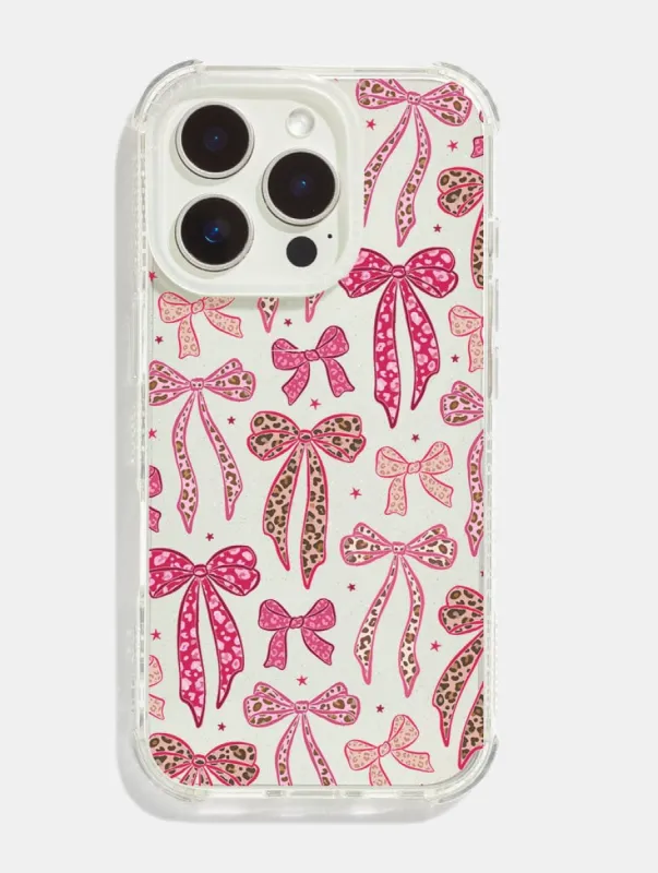 Leopard Bows Shock iPhone Case sold by Skinnydip London