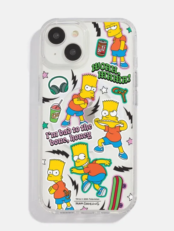 The Simpsons Bart Sticker MagSafe iPhone Case sold by Skinnydip London