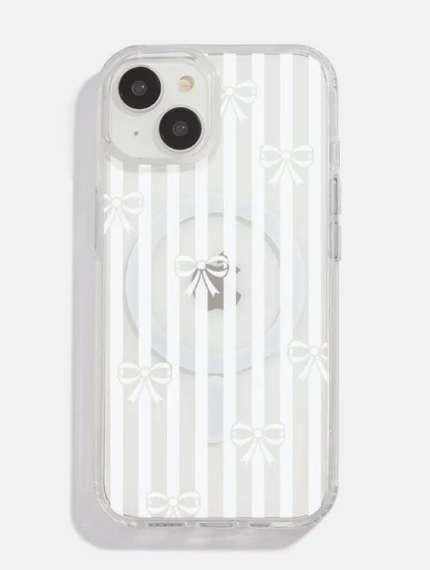 Bow Stripe MagSafe iPhone Case sold by Skinnydip London