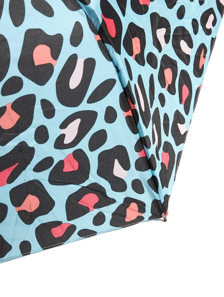 Blue Cheetah Umbrella sold by Skinnydip London product image thumbnail 3