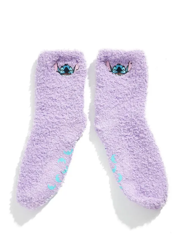 Stitch Fluffy Socks sold by Skinnydip London