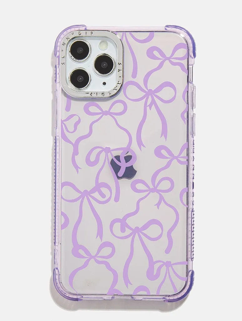 Purple Bows Shock iPhone Case sold by Skinnydip London