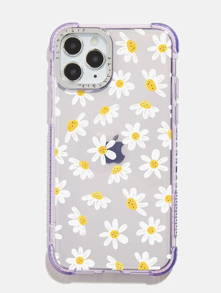 Lilac Cute Daisy Shock iPhone Case sold by Skinnydip London