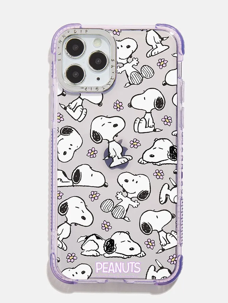 Peanuts x Skinnydip Snoopy Lilac Shock iPhone Case sold by Skinnydip London