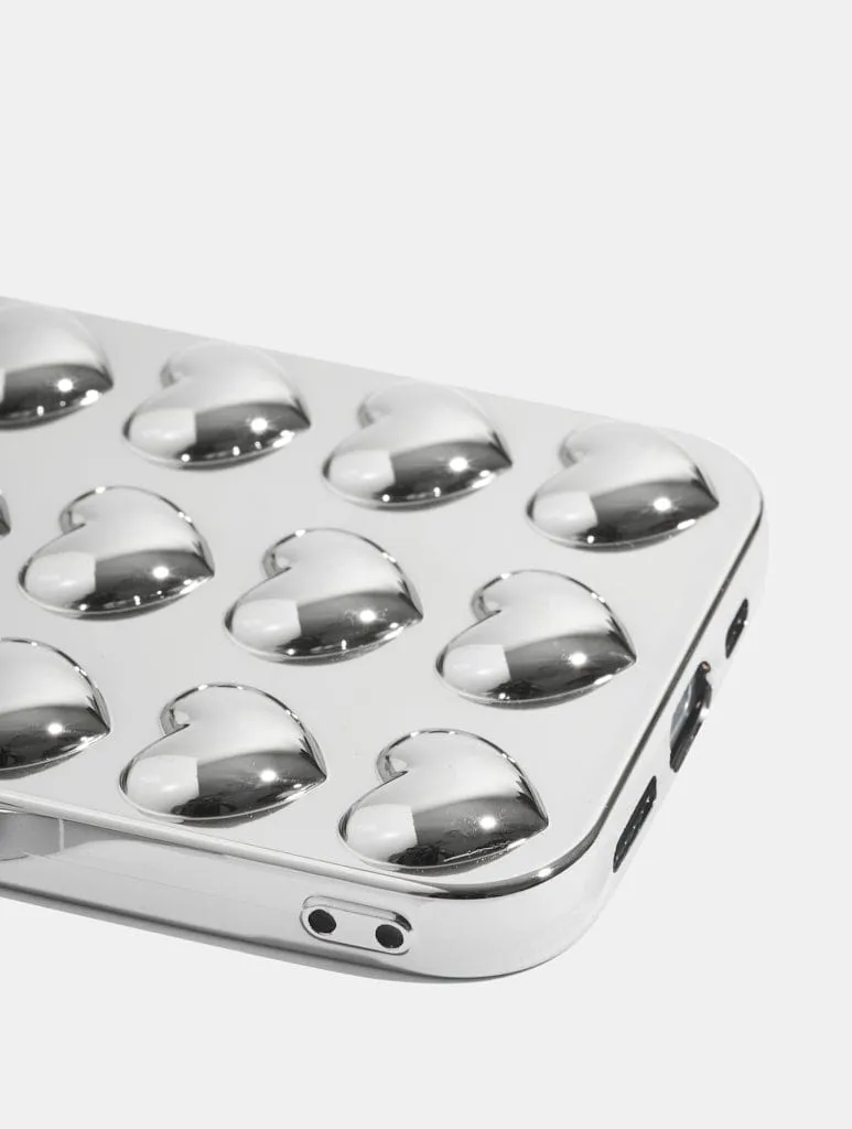 Silver Bubble Heart iPhone Case sold by Skinnydip London product image thumbnail 3