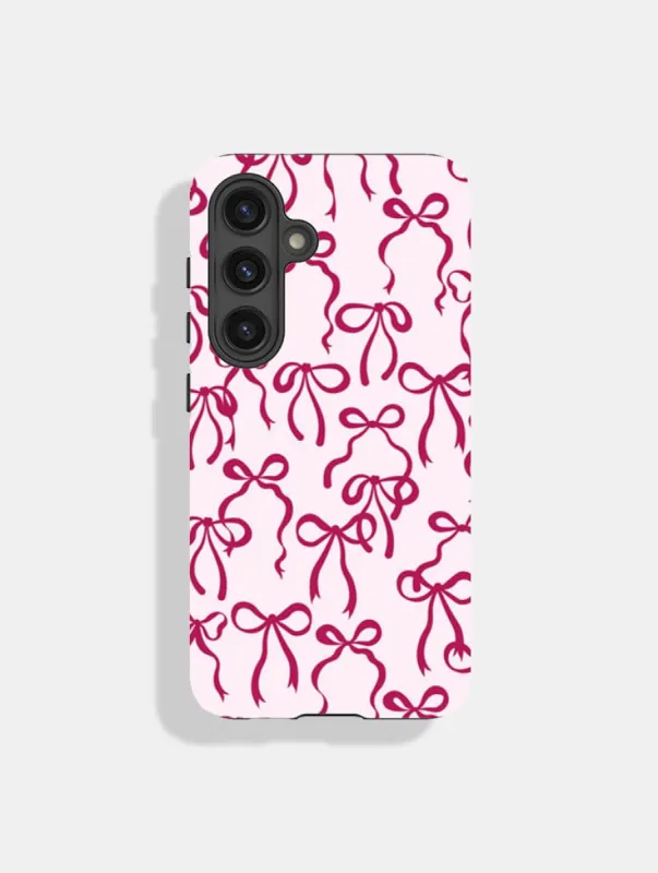 Burgundy Bows Ultra Protective Android Case sold by Skinnydip London