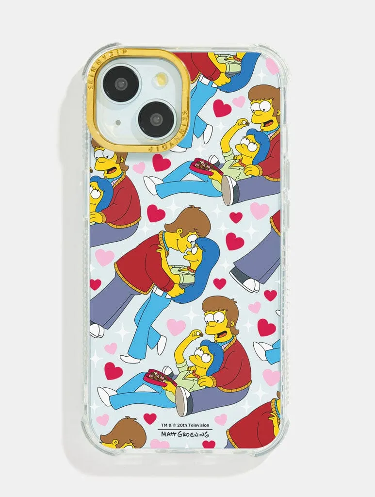 The Simpsons Homer And Marge Shock iPhone Case sold by Skinnydip London