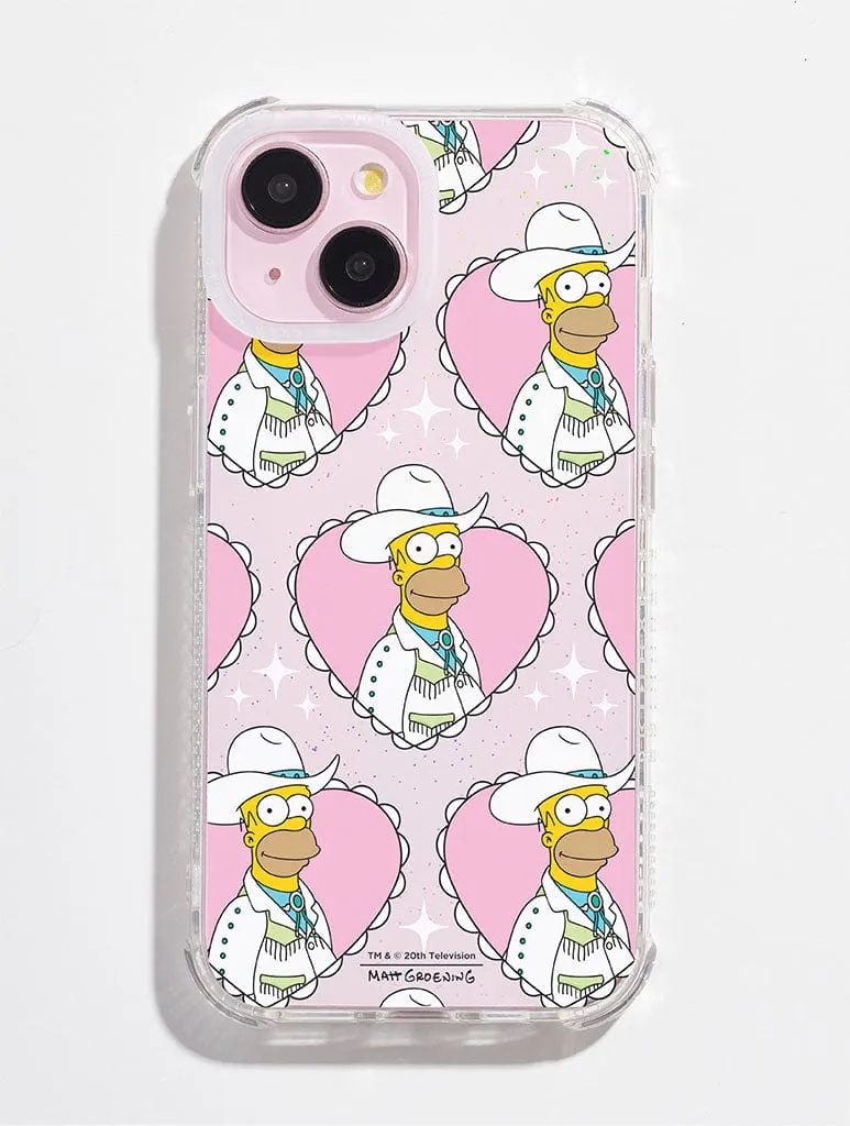 The Simpsons Cowboy Homer Shock iPhone Case sold by Skinnydip London