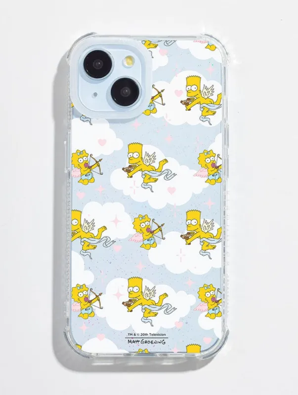 The Simpsons Bart And Maggie Cupid Shock iPhone Case sold by Skinnydip London