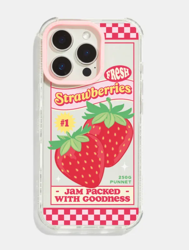 Fresh Strawberries Shock iPhone Case sold by Skinnydip London