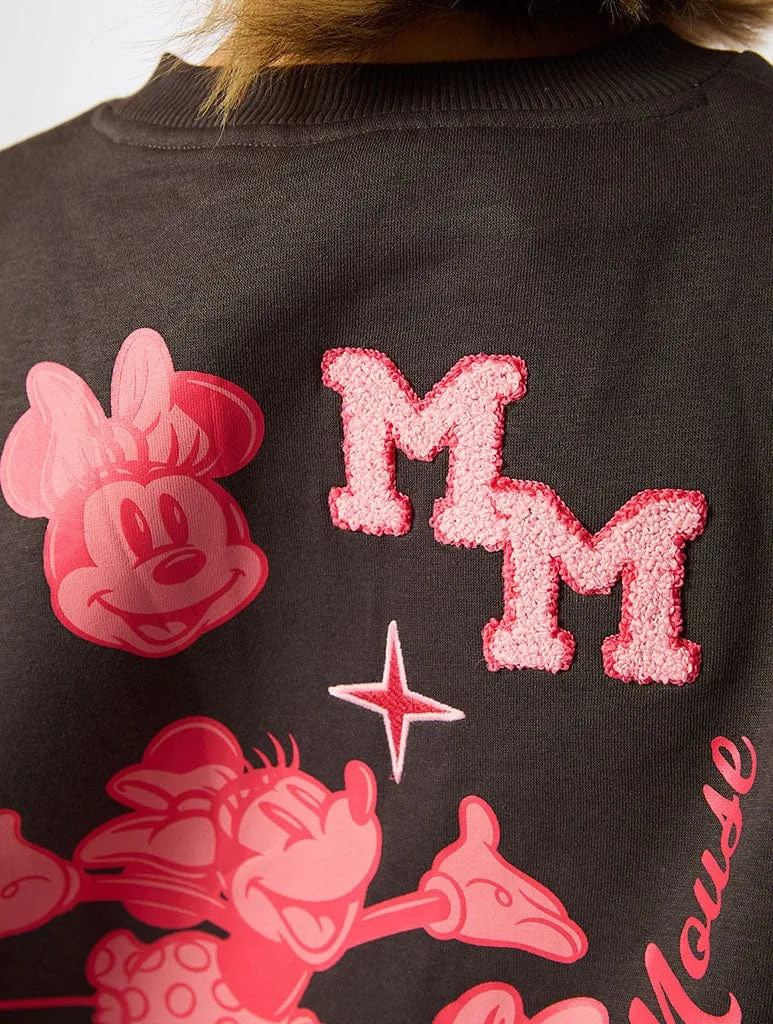 Disney Minnie Mouse Sweatshirt in Charcoal sold by Skinnydip London product image thumbnail 5