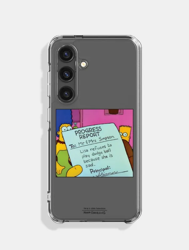 The Simpsons X Skinnydip Lisa is Sad Android Case sold by Skinnydip London