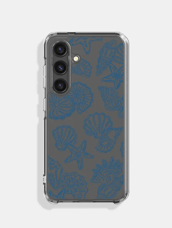 Blue Outline Sea Shells Android Case sold by Skinnydip London