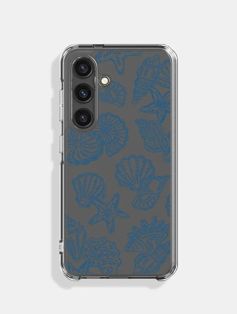 Blue Outline Sea Shells Android Case sold by Skinnydip London