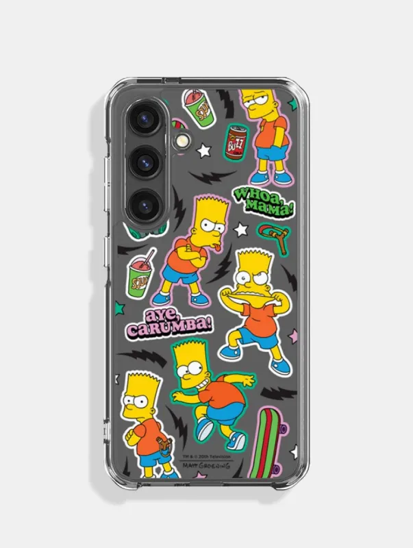 The Simpsons X Skinnydip Bart Simpson Sticker Android Case sold by Skinnydip London