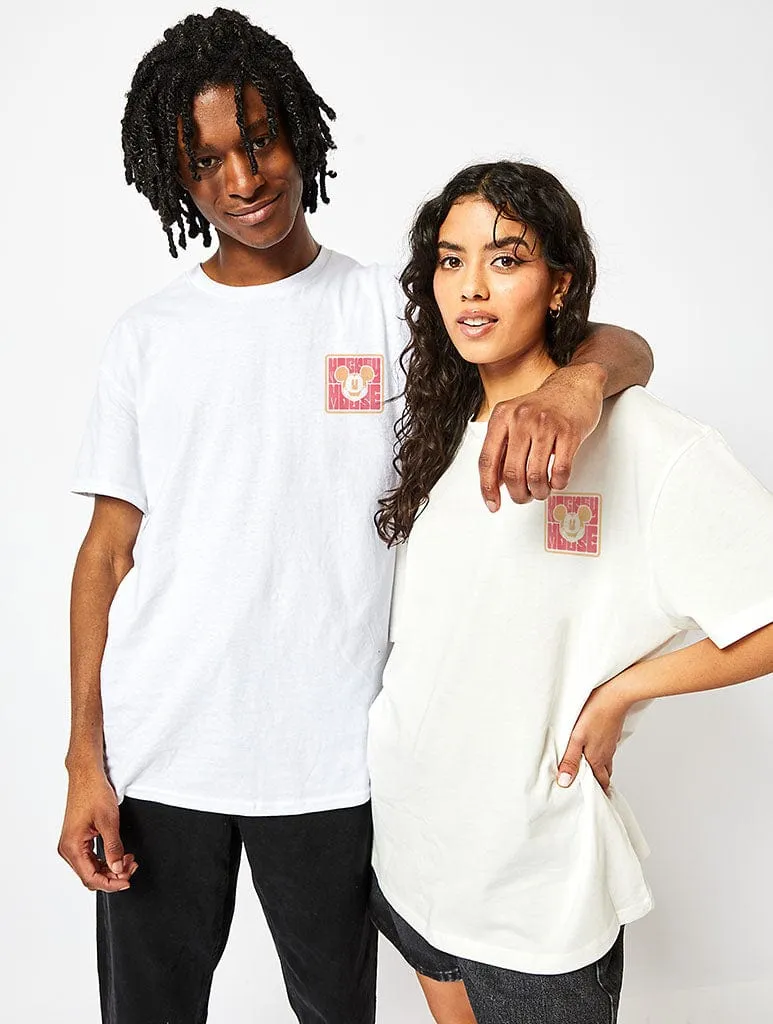 Disney Mickey Mouse Funky Unisex T-Shirt In Ecru sold by Skinnydip London product image thumbnail 3