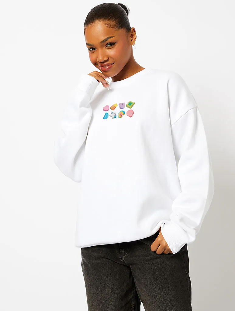 Lucky Charms Sweatshirt in Ecru sold by Skinnydip London product image thumbnail 2