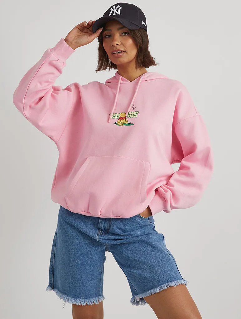 Disney Winnie The Pooh Time Well Spent Hoodie in Pink sold by Skinnydip London product image thumbnail 3