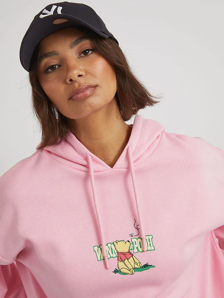 Disney Winnie The Pooh Time Well Spent Hoodie in Pink sold by Skinnydip London product image thumbnail 2